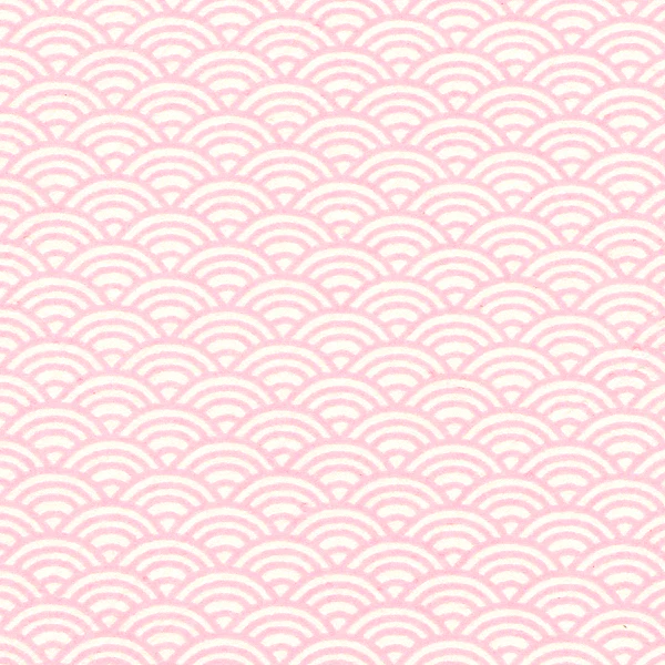 Papier japonais Seigaiha – Vagues rose pâle et blanc –