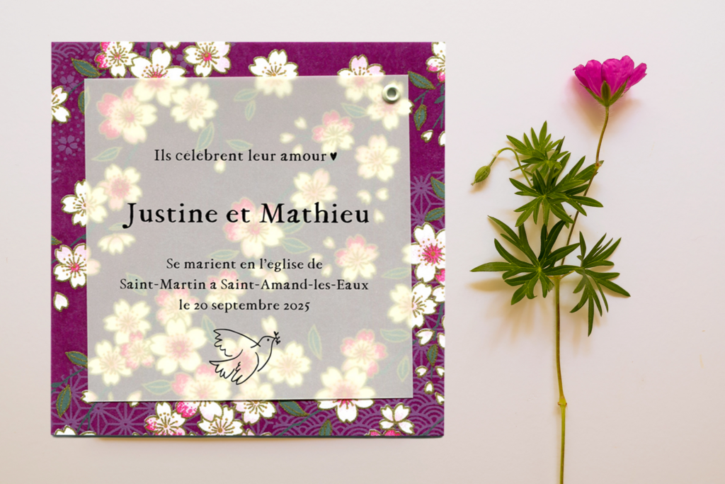 Faire-part Justine et Mathieu